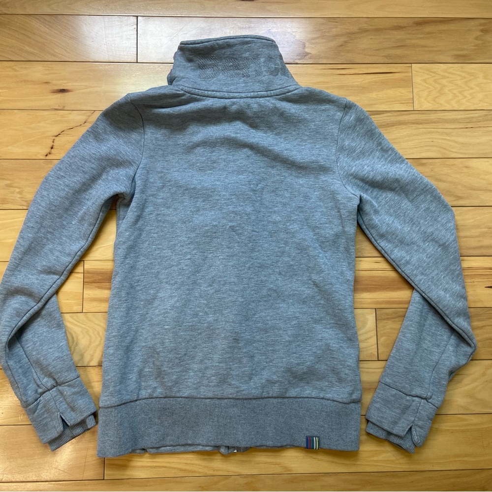 Bench Women's Size XS‎ Grey Fleece Lined Full Zip Sweatshirt - Picture 8 of 10